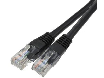 UTP Patch Kabel Neku 2x RJ45 CAT6 1m, černý – 24365.cz