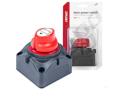 Spínač napájení autobaterie Hebel 12V-24V 275A v pouzdře AMIO – 24365.cz