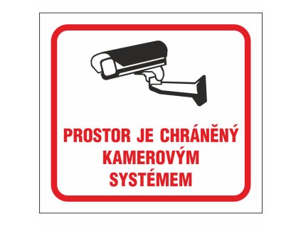 Nálepka "Prostor je chráněný kamerovým systémem" – 24365.cz