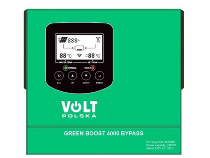 Solární regulátor MPPT VOLT GREEN BOOST 4000 BYPASS 4kW pro fotovoltaický ohřev vody – 24365.cz