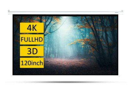 Elektrické projekční plátno Overmax Automatic 120, 266x149cm (16:9) 120" – 24365.cz