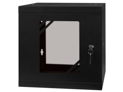 RACK skříň závěsná NEKU TS 10" 6U 300mm, samosestavitelná, černá 9005 – 24365.cz