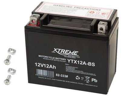 Baterie olověná 12V / 12Ah Xtreme 82-333 motocyklový akumulátor – 24365.cz