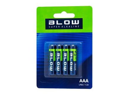 BLOW Baterie SUPER Alkalická AAA LR3 blistr 4ks – 24365.cz