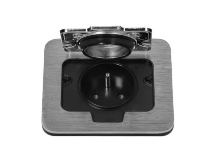 Zapuštěná zásuvka s víčkem, hermeticky uzavřená ORNO OR-GM-9031, nerez IP55 – 24365.cz