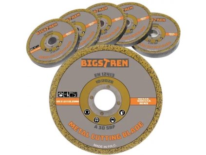 Řezný kotouč na kov 125 mm, sada 50 ks Bigstren 21639 – 24365.cz