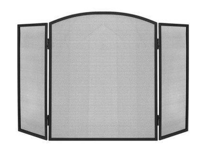 Krbová zástěna 118 x 76 cm černá Kaminer PK013 – 24365.cz