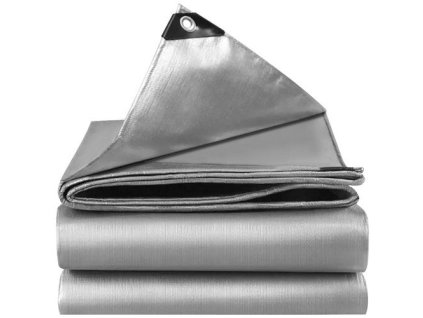 Krycí plachta s kovovými oky Gardlov 24652 120g/m2, 3x4m, stříbrná – 24365.cz