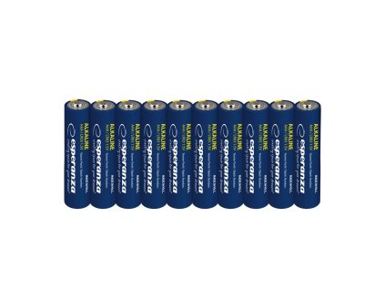Baterie Esperanza EZB113 AAA LR3 alkalické, 1,5V, balení 10ks – 24365.cz