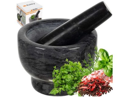 Kuchyňský hmoždíř a tlouček Ruhhy 24576 12,5cm, leštěná žula – 24365.cz