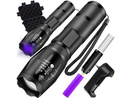 Nabíjecí svítilna CREE XPE LED ZOOM UV 5W Trizand 24311 – 24365.cz