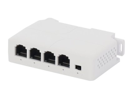 Switch PoE a Extender PULSAR 1xPoE IN 3xPoE OUT, na DIN lištu – 24365.cz