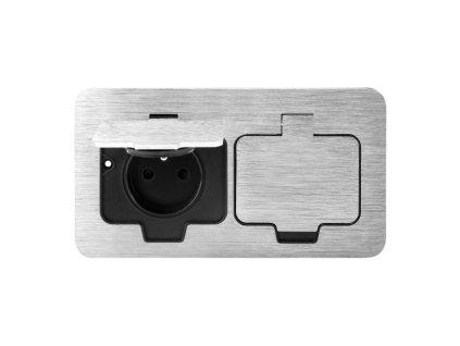 Hermetická zásuvka ORNO OR-GM-9047/G, Dvojitá, Obdelníková, 2x230V, IP55 – 24365.cz