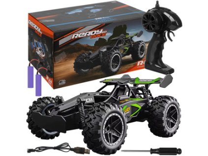 Terénní auto dálkově ovládané RC 1:18, 2.4Ghz, 15 km/h černé Kruzzel 22439 – 24365.cz