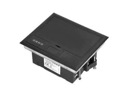 Podlahové pouzdro pro zásuvkové moduly ORNO OR-GP-9201/P, tm. šedá – 24365.cz