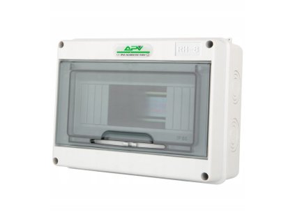 Elektroinstalační rozvaděč Adelid APV-RH-08, 1x8M IP65, IK08 – 24365.cz