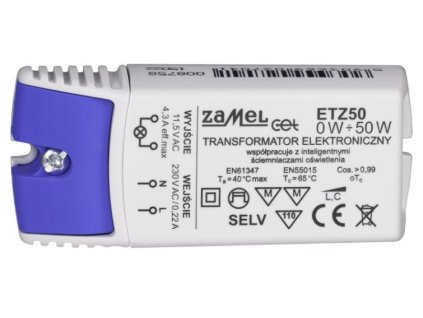 TRANSFORMÁTOR Elektronický, 230/11,5V, 0-50W ETZ-50 – 24365.cz