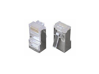 Konektor Solarix RJ45 CAT5E STP 8p8c stíněný neskládaný na drát KRJS45/5SLD – 24365.cz