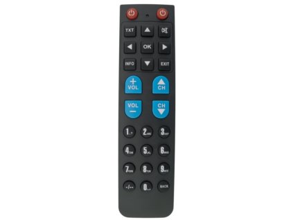 Univerzální dálkový ovladač DI-WAY UNI RC27A Black HOTEL / SENIOR – 24365.cz