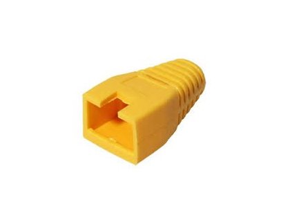 Ochranná krytka konektoru RJ45 s výřezem , žlutá – 24365.cz