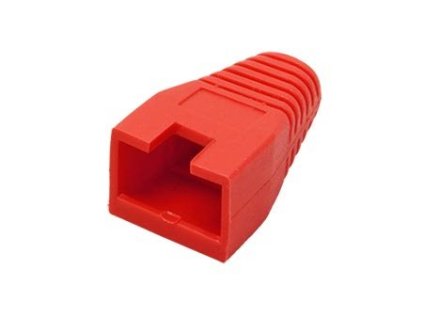 Ochranná krytka konektoru RJ45 s výřezem , červená – 24365.cz