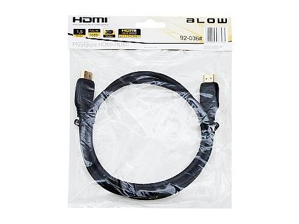 Kabel HDMI - HDMI 5m 1.4 ethernet AL/Mg , GOLD , závěska – 24365.cz