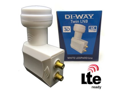 DI-WAY LNB TWIN 0,1dB, WHITE LEOPARD LINE – 24365.cz