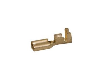 Faston konektor plochý, zásuvka 6,5mm, 0,8mm, mosaz – 24365.cz