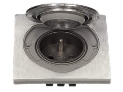 Zapuštěná zásuvka s víčkem, hermeticky uzavřená ORNO OR-AE-1397, nerez IP55 – 24365.cz