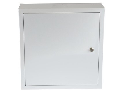 Kovový rozváděč montážní skříň 400*400*140 mm TPR-4, lesklá bílá – 24365.cz