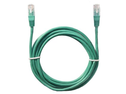 Kabel Patch UTP 5e RJ45/568B 0,5m, zelený – 24365.cz