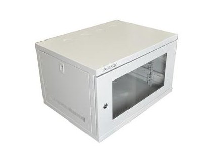 19" Kovový rozvaděč montážní skříň se skleněnými dvířky 6U 540*400*320 RAL7035 – 24365.cz
