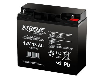 Baterie olověná 12V / 18Ah Xtreme / Enerwell 82-226 gelový akumulátor – 24365.cz