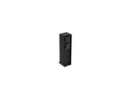 MCJ Černý zahradní sloupek, 2 zásuvky 230V/50Hz, IP44, 30 cm – 24365.cz
