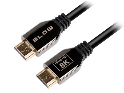 BLOW Kabel HDMI-HDMI 1,5m PREMIUM, black, gold, 8K 2.1, 92-647 – 24365.cz