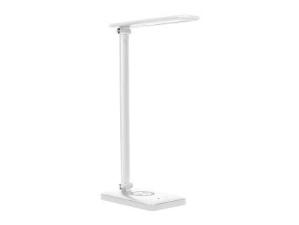 ORNO WIRLE LED 7W stolní lampa s indukční nabíječkou a USB, bílá – 24365.cz