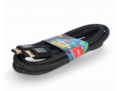 Opticum RED Kabel HDMI-HDMI 1,8m UHD, black, gold, 8K 2.1 – 24365.cz