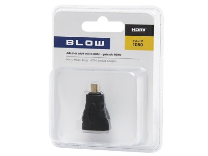 Adapér/Redukce BLOW konektor MikroHDMI - zásuvka HDMI blistr – 24365.cz