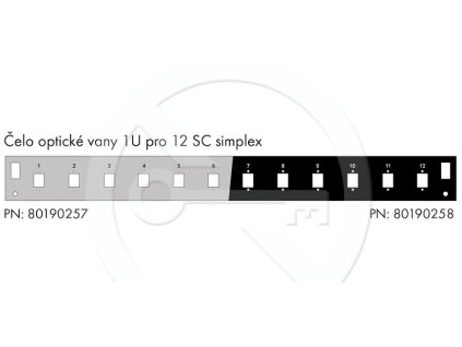Čelo optické vany Solarix 1U pro 12 SC simplex/LC duplex/E2000 BK – 24365.cz