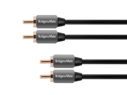 Kabel Audio Kruger&Matz KM0304 2RCA-2RCA Cinch 1m – 24365.cz