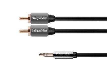 Kabel Audio Kruger&Matz KM0310 Jack 3.5 - Cinch 2RCA 1,8m – 24365.cz