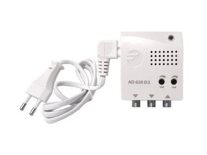 FAGOR AD 620 D2 zesilovač 22dB, 1 vstup VHF/UHF, 2 výstupy, LTE700 – 24365.cz