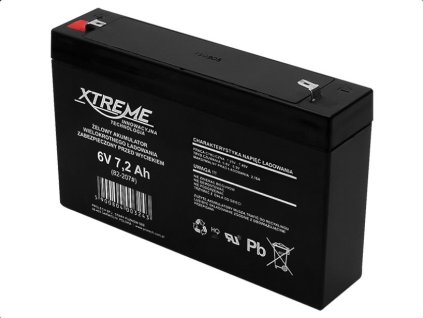 Baterie olověná 6V / 7,2Ah Xtreme 82-207 gelový akumulátor – 24365.cz