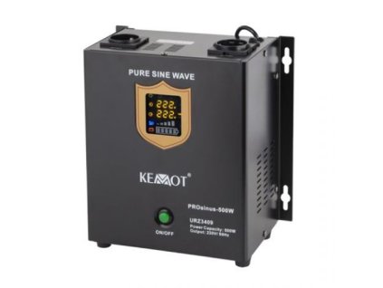 Záložní zdroj UPS KEMOT URZ3409 PROsinus 500W 12V, čístý sinus, nástěnný – 24365.cz