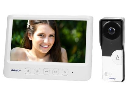 Videozvonek ORNO OR-VID-MC-1059/W, IMAGO, rodinný, LCD 7", bílý – 24365.cz