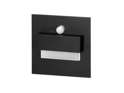 Zapuštěné schodišťové orientační svítidlo ORNO TRACO LED OR-OS-6165LR3/B 12VDC, 1,5W, 30lm, 3000K, černá – 24365.cz
