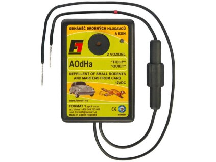 Odpuzovač myší a kun FORMAT AOdHa tichý, 12V plašič kun z auta – 24365.cz