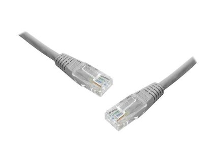 UTP Patch Kabel Lexton RJ45 CAT5E 0,5m 8P8C 1:1 Šedý – 24365.cz