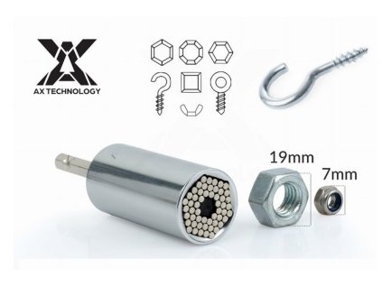 Univerzální nástrčná hlavice 7-19 mm 1/2" AX US-01 – 24365.cz