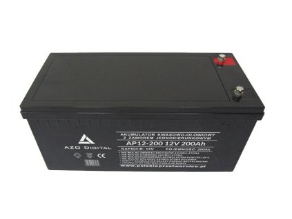 FVE gelový akumulágor AZO Digital AP12-200 VRLA AGM 12V / 200Ah – 24365.cz